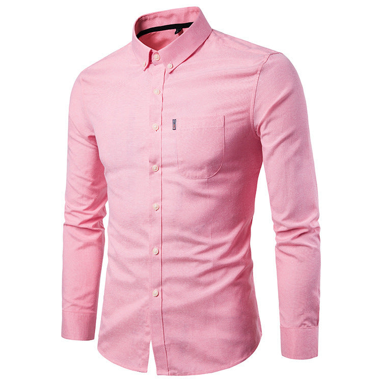Men S Shirts Men Slim Long Sleeve Dress Shirt